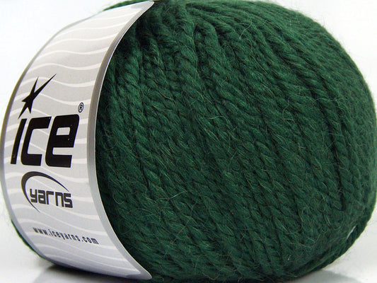 Lot of 3 x 100gr Skeins Ice Yarns PERUVIAN (25% Alpaca 25% Wool) Yarn Dark Green
