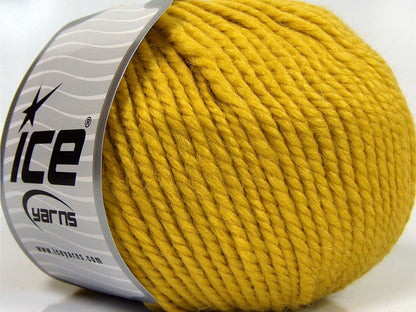Lot of 3 x 100gr Skeins Ice Yarns PERUVIAN (25% Alpaca 25% Wool) Yarn Yellow
