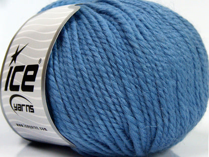Lot of 3 x 100gr Skeins Ice Yarns PERUVIAN (25% Alpaca 25% Wool) Yarn Light Blue