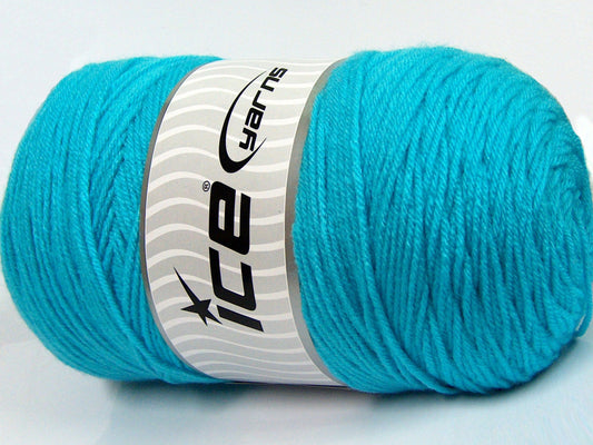 400 gr ICE YARNS SAVER 400 Hand Knitting Yarn Turquoise