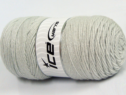 Lot of 2 x 200gr Skeins Ice Yarns SAVER Hand Knitting Yarn Light Grey
