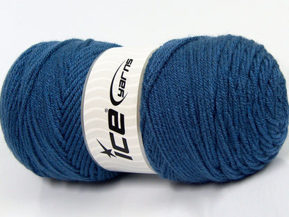 Lot of 2 x 200gr Skeins Ice Yarns SAVER Hand Knitting Yarn Blue