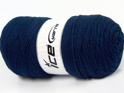 Lot of 2 x 200gr Skeins Ice Yarns SAVER Hand Knitting Yarn Navy