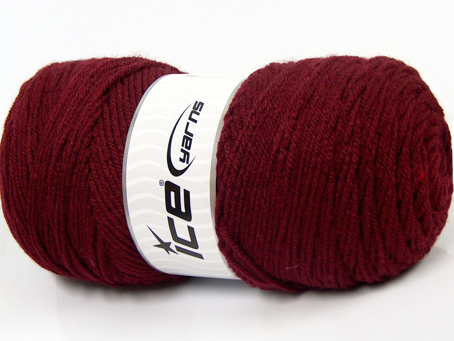 Lot of 2 x 200gr Skeins Ice Yarns SAVER Hand Knitting Yarn Burgundy