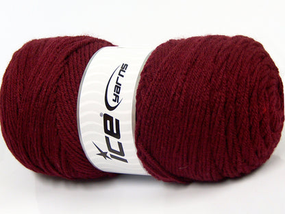 Lot of 2 x 200gr Skeins Ice Yarns SAVER Hand Knitting Yarn Burgundy