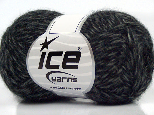 Lot of 8 Skeins Ice Yarns SALE WINTER (30% Wool) Hand Knitting Yarn Black Grey