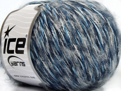 Lot of 8 Skeins Ice Yarns SALE WINTER (30% Wool) Yarn Blue Shades White Light Grey