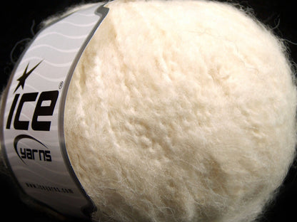 Lot of 8 Skeins Ice Yarns SALE WINTER (40% Wool) Hand Knitting Yarn Cream