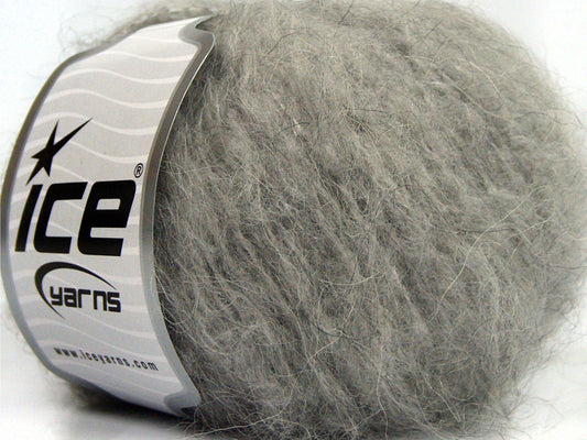 Lot of 8 Skeins Ice Yarns KAN MOHAIR (20% Mohair 25% Wool) Yarn Grey Shades