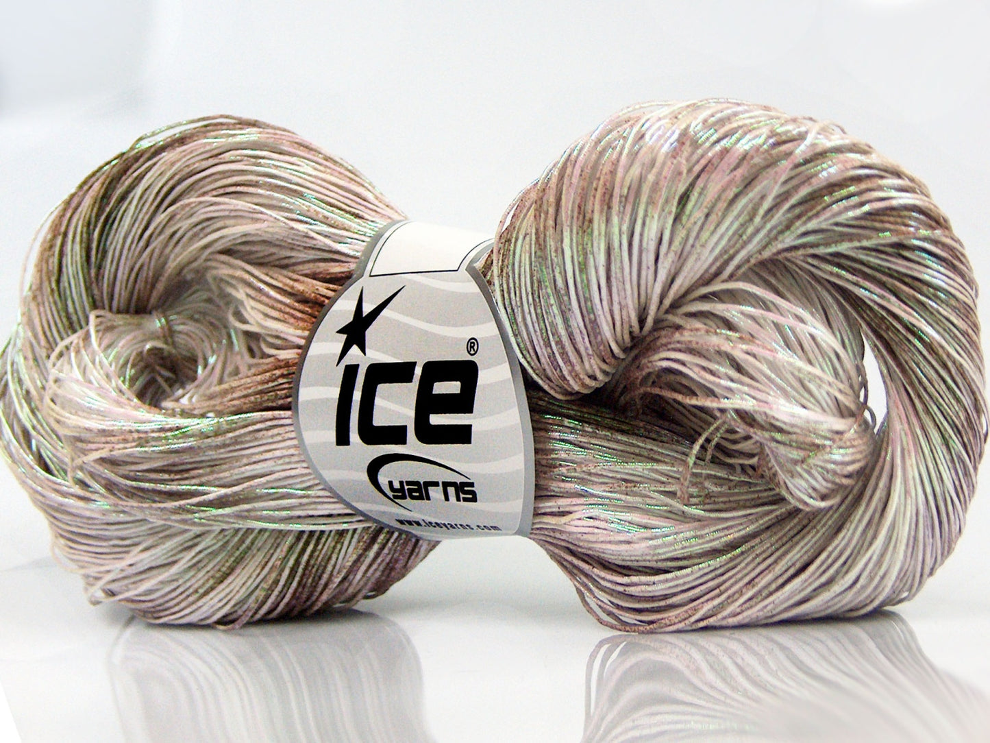 Lot of 3 x 100gr Skeins Ice Yarns SPRAY PAINT (40% Cotton) Yarn Camel Cream Green Light Pink