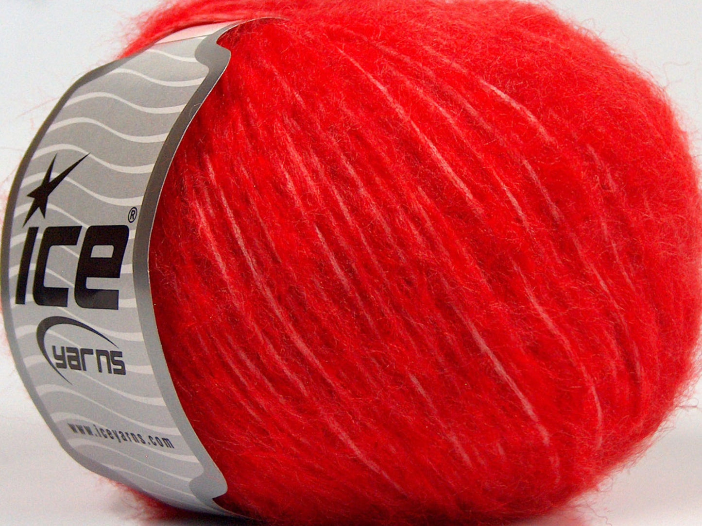 Lot of 8 Skeins Ice Yarns FLEECY WOOL (22% Wool) Hand Knitting Yarn Red
