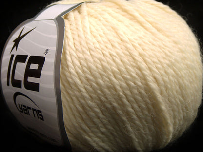 Lot of 8 Skeins Ice Yarns SALE LUXURY-PREMIUM (100% Wool) Yarn Cream