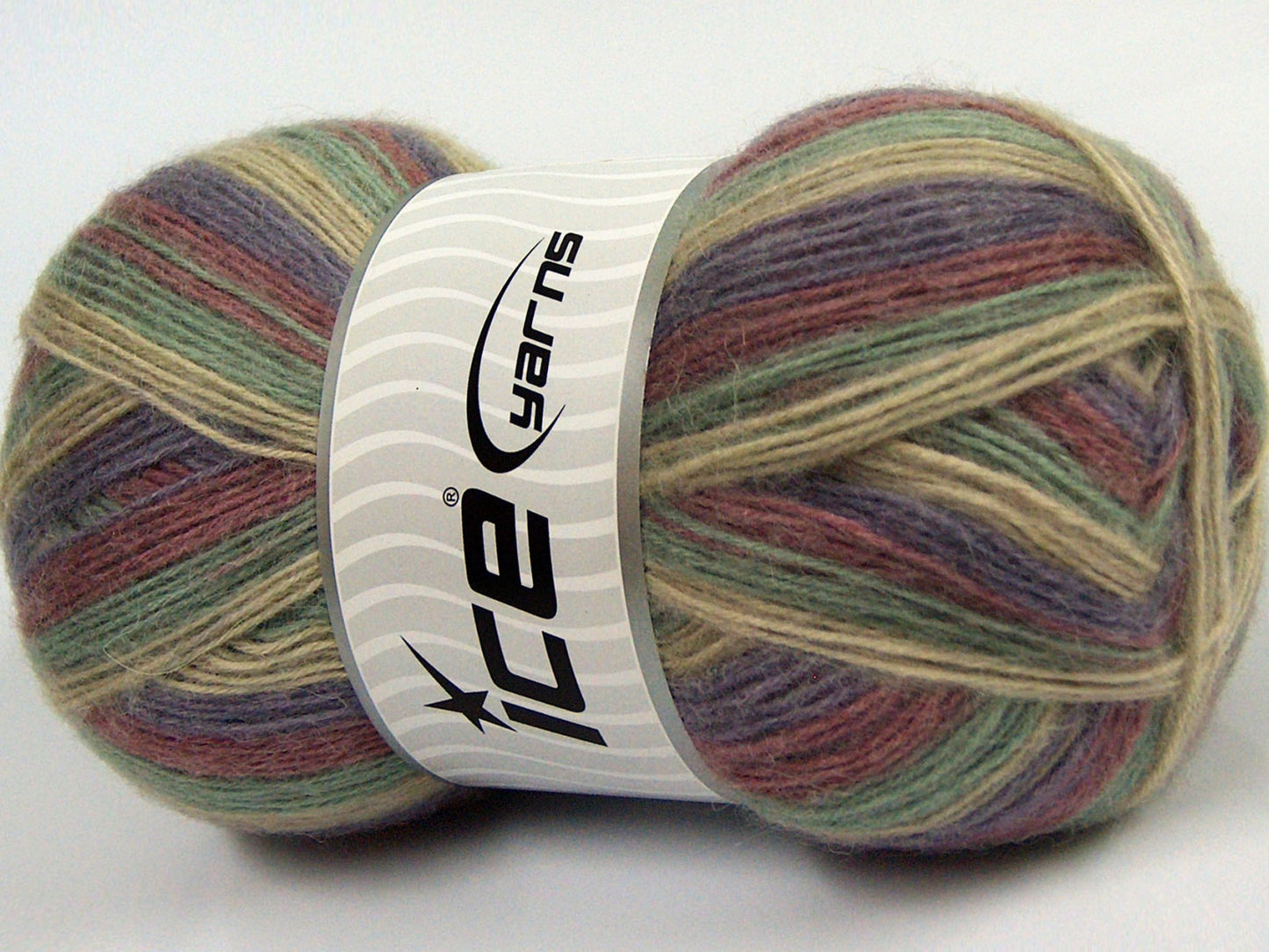 Lot of 4 x 100gr Skeins Ice Yarns ANGORA COLORS (18% Angora 32% Wool) Yarn Green Beige Purple Orchid
