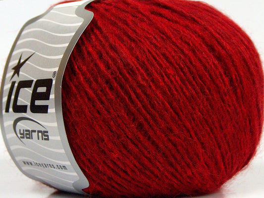 Lot of 8 Skeins Ice Yarns SALE WINTER (40% Wool) Hand Knitting Yarn Dark Red