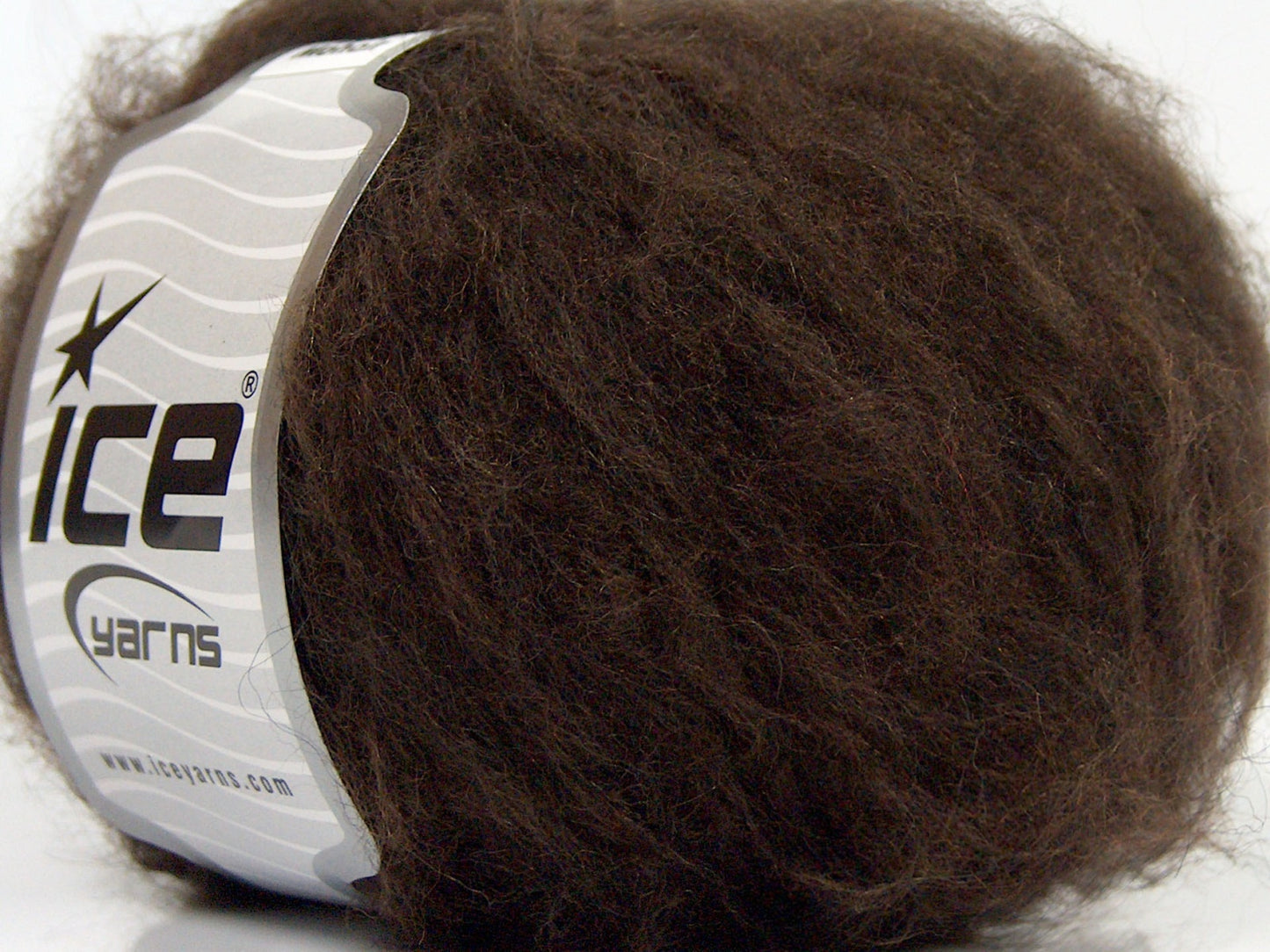 Lot of 8 Skeins Ice Yarns KAN MOHAIR (20% Mohair 25% Wool) Yarn Coffee Brown