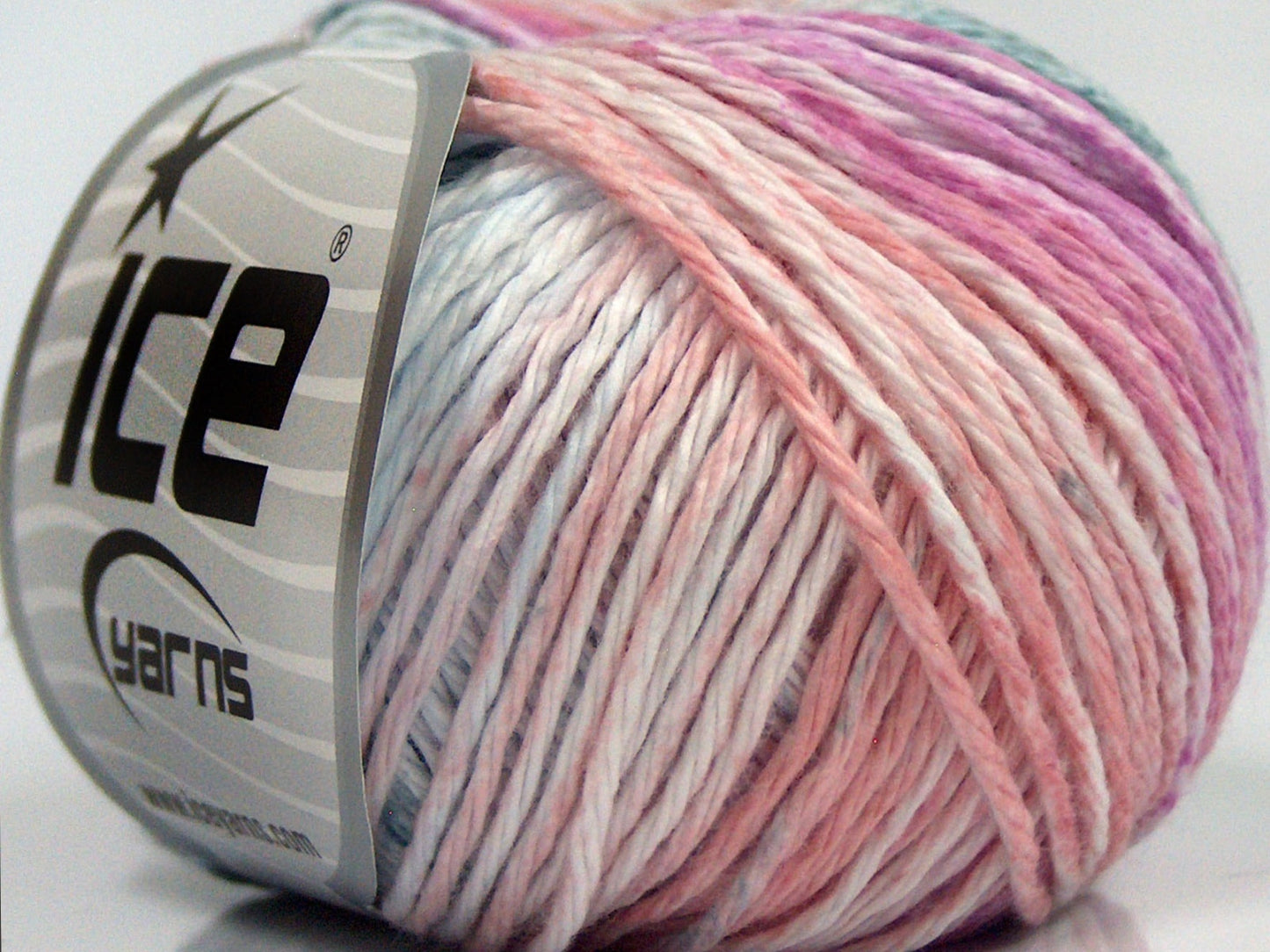 Lot of 8 Skeins Ice Yarns MONA LISA (100% Cotton) Yarn Light Salmon White Pink Water Green