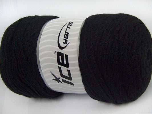 350 gr ICE YARNS SALE PLAIN Hand Knitting Yarn Black