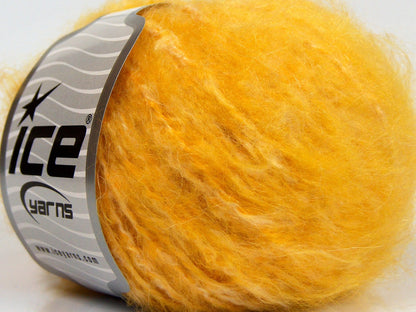 Lot of 8 Skeins Ice Yarns SALE WINTER (30% Wool 15% Cotton) Yarn Yellow Shades