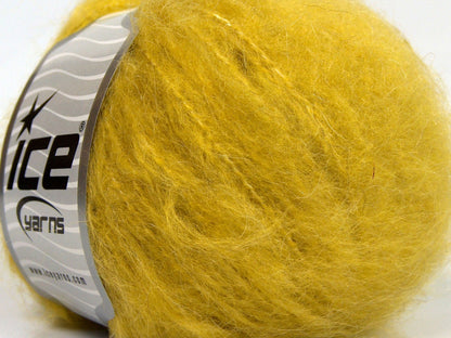 Lot of 8 Skeins Ice Yarns KAN MOHAIR (20% Mohair 25% Wool) Yarn Light Olive Green