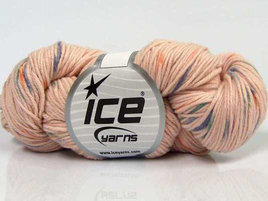 Lot of 3 x 100gr Skeins Ice Yarns HAND DYED CASHMERE (10% Cashmere) Yarn Powder Pink Green Orange Purple