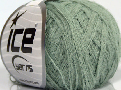 Lot of 8 Skeins Ice Yarns TECHNO FINE Hand Knitting Yarn Mint Green