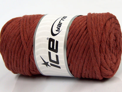 250 gr ICE YARNS NATURAL COTTON JUMBO (100% Cotton) Yarn Terra Cotta