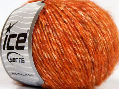 Lot of 8 Skeins Ice Yarns ALPACOT (13% Alpaca 15% Wool) Yarn Orange