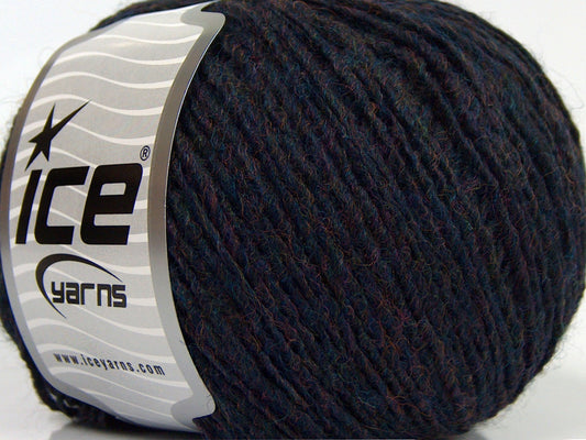 Lot of 8 Skeins Ice Yarns PERU ALPACA LIGHT (25% Alpaca 50% Merino Wool) Yarn Dark Navy