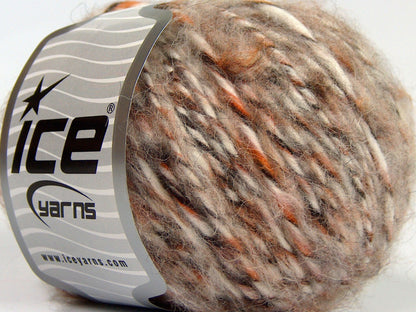 Lot of 8 Skeins Ice Yarns ALPACA COLORS (20% Alpaca 50% Wool) Yarn Beige Camel Brown Orange Ecru