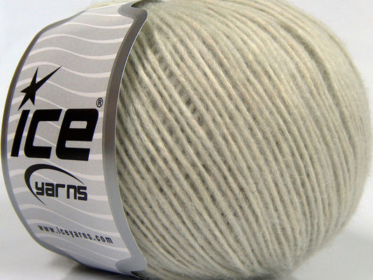 Lot of 8 Skeins Ice Yarns LEONARDO (66% Merino Wool 34% Organic Cotton) Yarn Light Grey