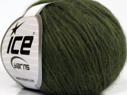 Lot of 8 Skeins Ice Yarns PURE WOOL CHUNKY (100% Wool) Yarn Dark Green