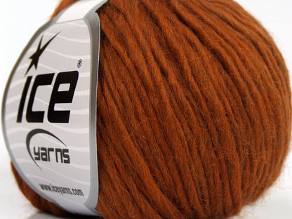 Lot of 8 Skeins Ice Yarns PURE WOOL CHUNKY (100% Wool) Yarn Terra Cotta
