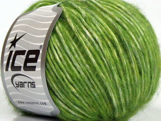 Lot of 8 Skeins Ice Yarns ALPACA COTTON (22% Alpaca Superfine 14% Wool) Yarn Light Green