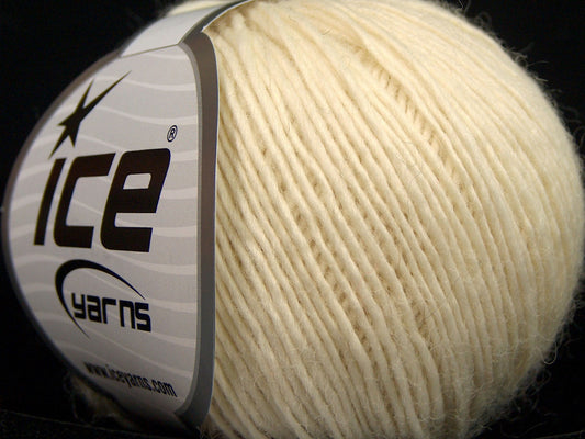 Lot of 8 Skeins Ice Yarns PURE WOOL LIGHT (100% Wool) Yarn Light Cream