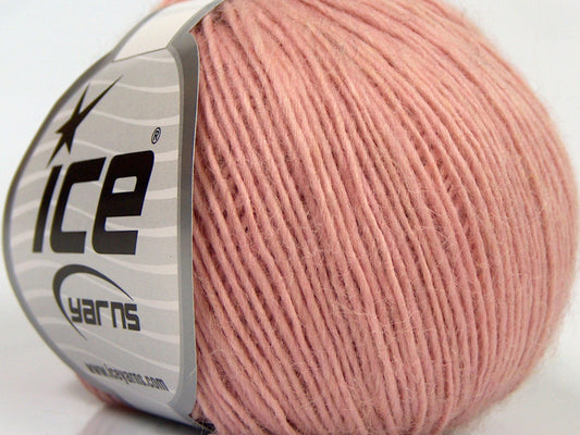 Lot of 8 Skeins Ice Yarns PURE WOOL LIGHT (100% Wool) Yarn Light Pink
