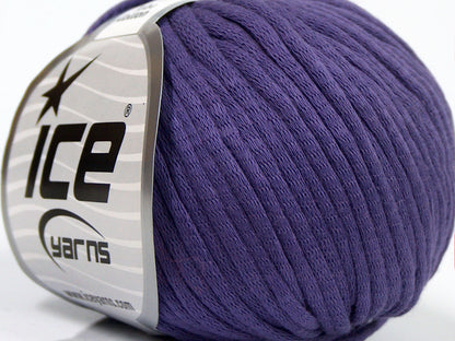 Lot of 8 Skeins Ice Yarns TUBE COTTON (70% Cotton) Hand Knitting Yarn Purple