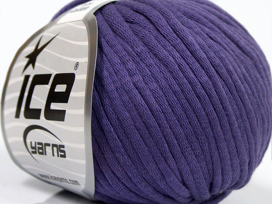 Lot of 8 Skeins Ice Yarns TUBE COTTON (70% Cotton) Hand Knitting Yarn Purple