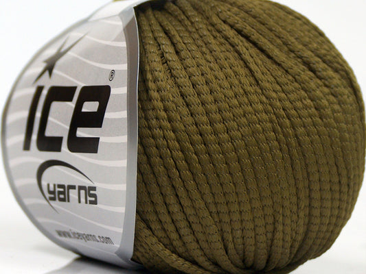 Lot of 8 Skeins Ice Yarns TUBE SOFTY Hand Knitting Yarn Khaki
