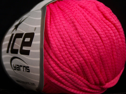 Lot of 8 Skeins Ice Yarns TUBE SOFTY Hand Knitting Yarn Fuchsia