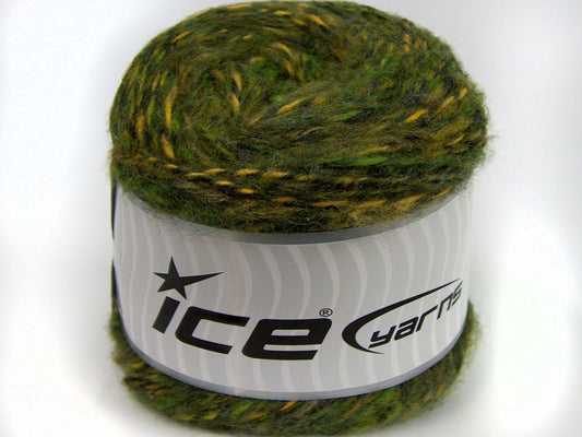 Lot of 2 x 150gr Skeins Ice Yarns CAKES ALPACA COLORS (20% Alpaca 50% Wool) Yarn Green Shades Yellow