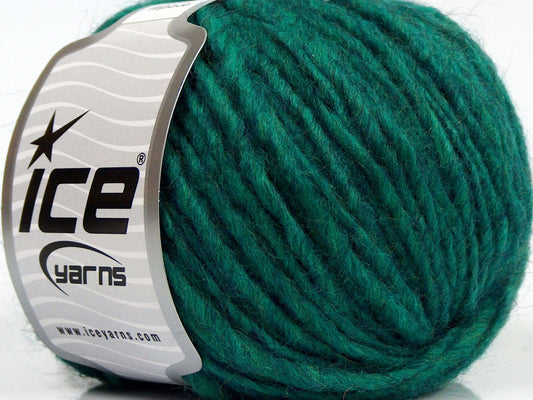 Lot of 8 Skeins Ice Yarns ETNO ALPACA (25% Alpaca 50% Merino Wool) Yarn Emerald Green