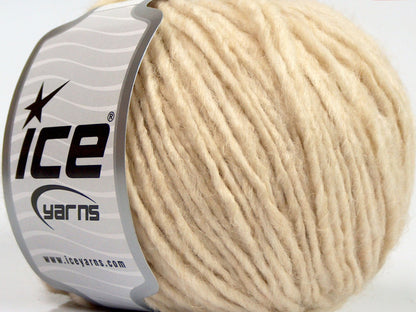 Lot of 8 Skeins Ice Yarns ETNO ALPACA (25% Alpaca 50% Merino Wool) Yarn Cream