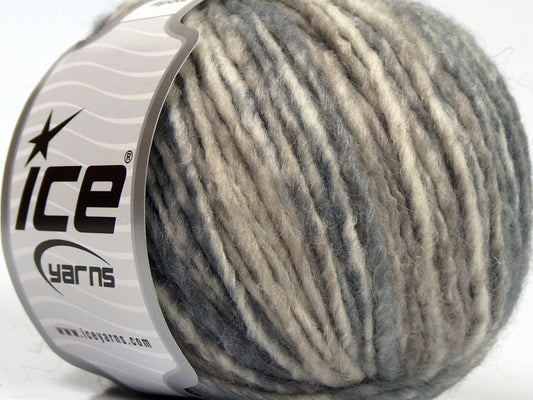 Lot of 8 Skeins Ice Yarns ETNO ALPACA (25% Alpaca 50% Merino Wool) Yarn Grey Shades Camel