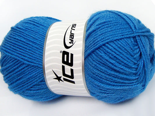 Lot of 4 x 100gr Skeins Ice Yarns SALE LUXURY-PREMIUM (60% Merino Wool) Yarn Blue