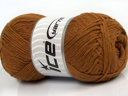 Lot of 4 x 100gr Skeins Ice Yarns NATURAL COTTON (100% Cotton) Yarn Light Brown