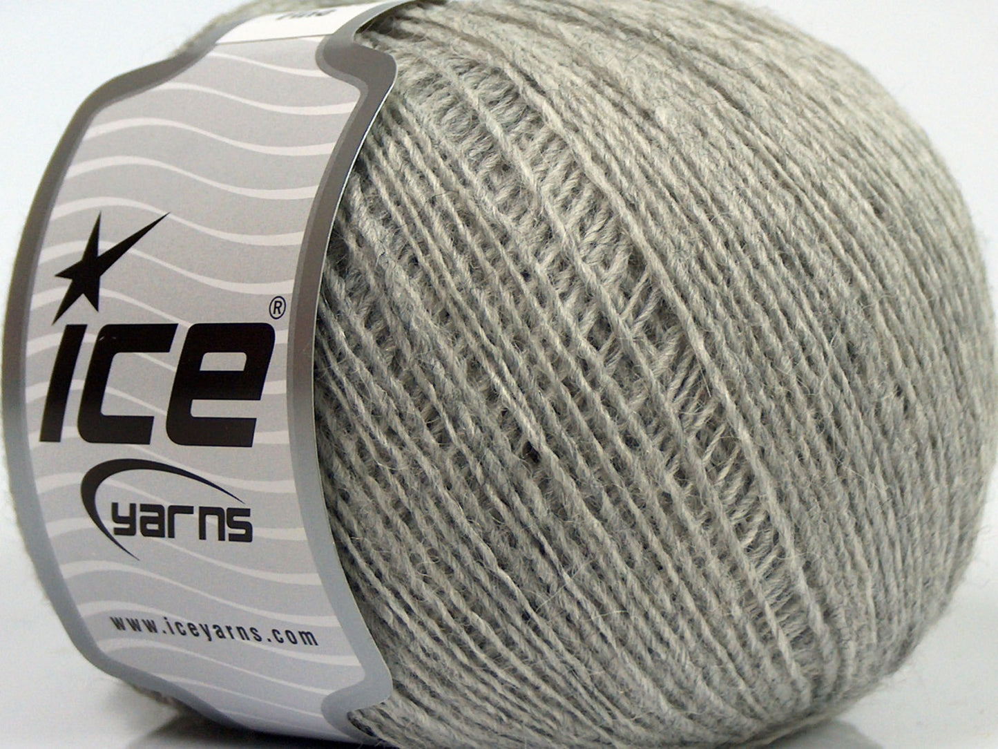 Lot of 8 Skeins Ice Yarns PERU ALPACA FINE (25% Alpaca 50% Merino Wool) Yarn Light Grey