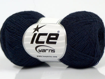 Lot of 10 Skeins Ice Yarns PERU ALPACA SUPERFINE (25% Alpaca 50% Merino Wool) Yarn Dark Navy