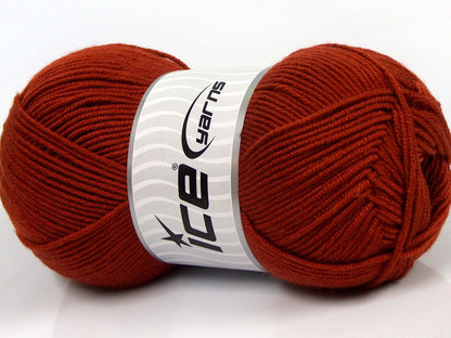 Lot of 4 x 100gr Skeins Ice Yarns SALE PLAIN Hand Knitting Yarn Copper