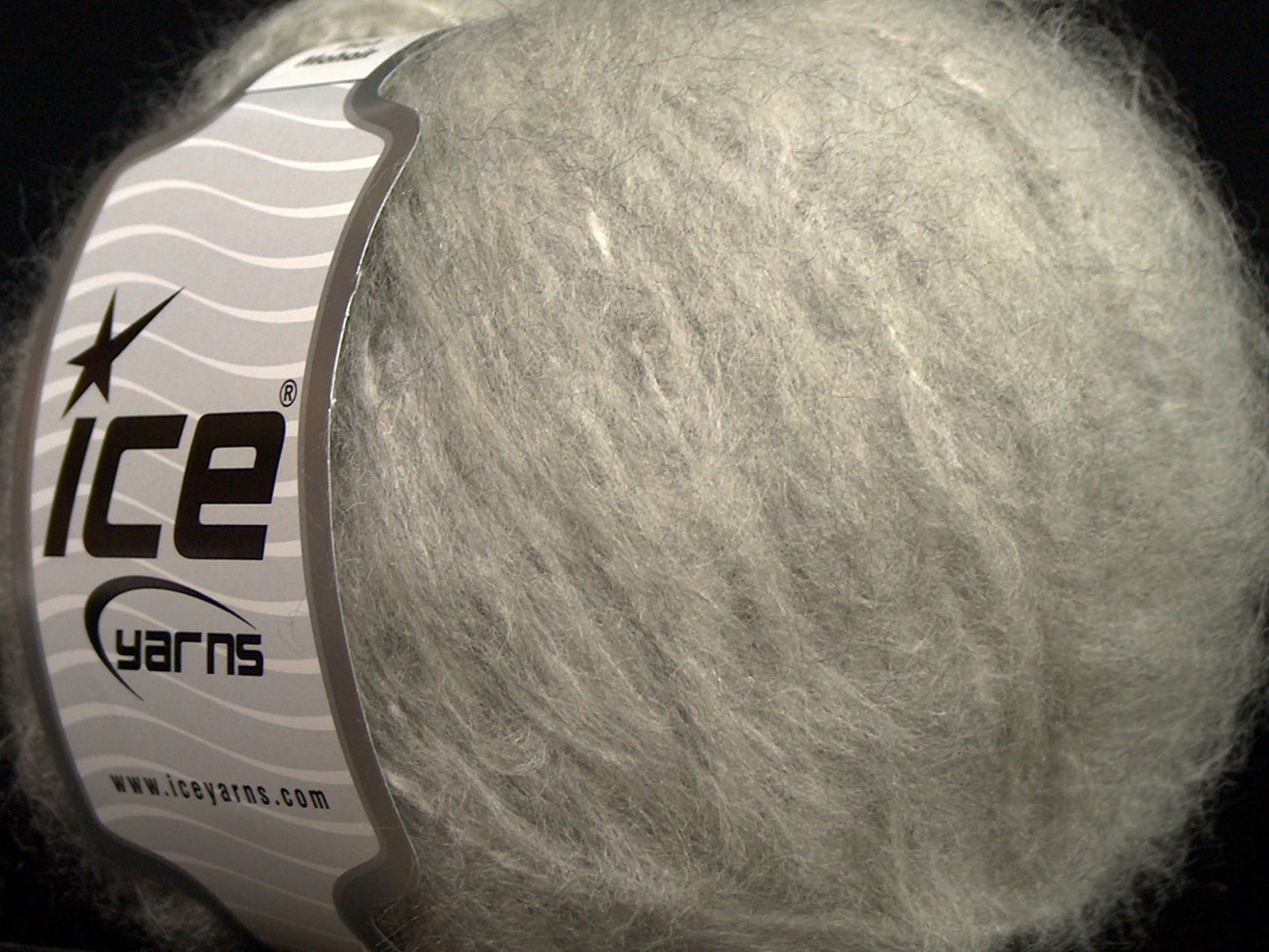 Lot of 8 Skeins Ice Yarns KAN MOHAIR (20% Mohair 25% Wool) Yarn Light Grey