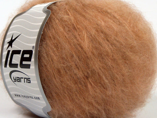 Lot of 8 Skeins Ice Yarns KAN MOHAIR (20% Mohair 25% Wool) Yarn Light Copper